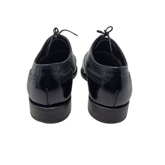 Florsheim Lexington Wingtip Oxford Shoes Size 9 Black Leather Dress Shoes Career - Picture 8 of 12